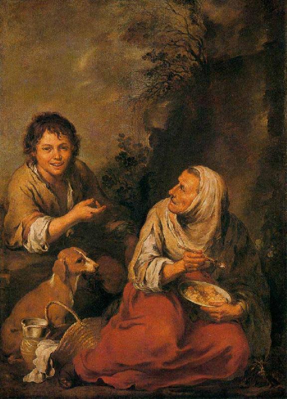Bartolome Esteban Murillo Old Woman and Boy oil painting picture